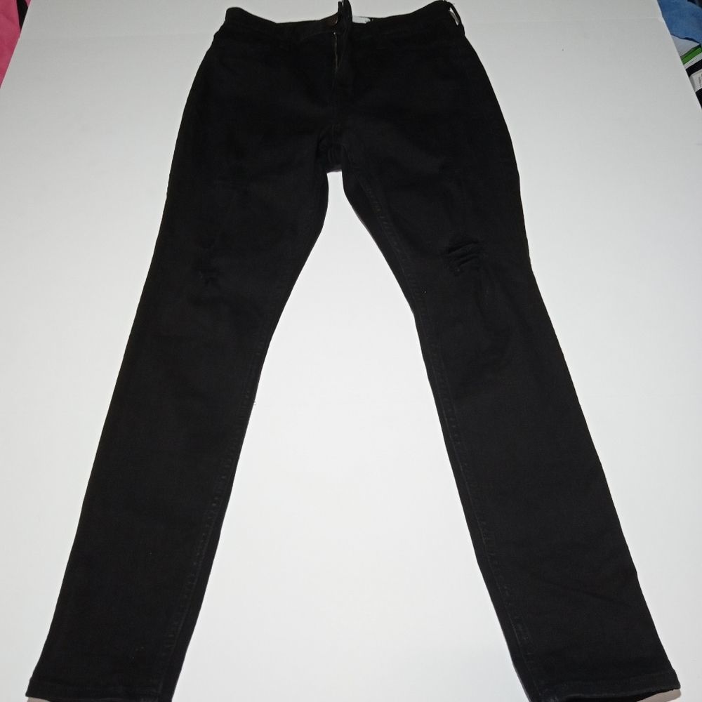 Hollister ripped black jeans